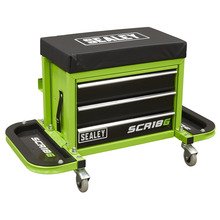 Sealey SCR18G Mechanic's Utility Seat & Toolbox - Green