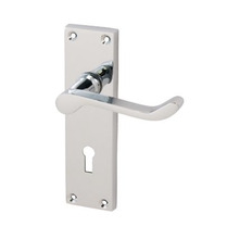 Eclipse Victorian Scroll Lever Lock Set - Polished Chrome Plate - J34100
