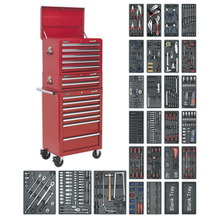 Sealey Superline PRO® Tool Chest Combination 14 Drawer with 1179pc Tool Kit - Red