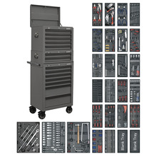 Sealey Superline PRO® Tool Chest Combination 14 Drawer with 1179pc Tool Kit - Grey