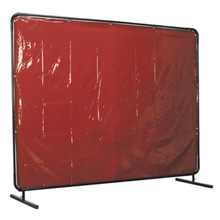 Sealey Workshop Welding Curtain & Frame 2.4 x 1.75m  - EN ISO 25980:2014