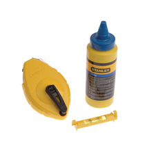 STANLEY® Hand Tools Chalk Line 30m, Blue Chalk & Level