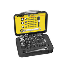 STANLEY® Hand Tools 1/4in Drive Bit & Socket Set of 39 + Ratchet End