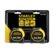 STANLEY® Hand Tools FatMax® Classic Tape Twin Pack 8m/26ft (Width 32mm)
