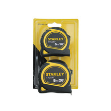 STANLEY® Hand Tools Tylon™ Pocket Tapes 5m/16ft + 8m/26ft (Twin Pack)