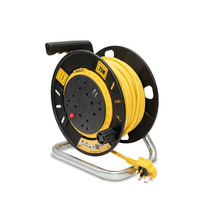 STANLEY® Electrical Open Drum Cable Reel 240V 13A 4-Socket + 2 USB 25m