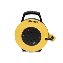 STANLEY® Electrical Semi-Enclosed Cable Reel 240V 13A 4-Socket + 2 USB 7.5m