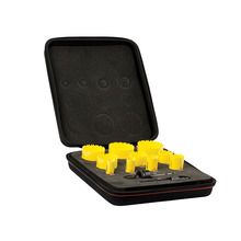 Starrett KDC10022 Deep Cut Bi-Metal Deluxe Plumber's Holesaw Kit, 12 Piece