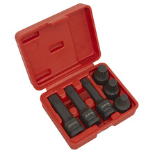 Sealey SX052 Impact Spline Socket Bit Set 1/2