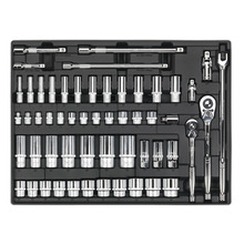 Premier Socket Set with Tool Tray 3/8