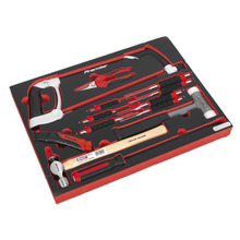 Sealey TBTP06UK Premier Platinum Hacksaw, Hammers & Punch Kit with Tool Tray 13pc