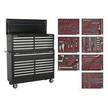 Sealey Superline PRO® Tool Chest Combination 23 Drawer with 446pc Tool Kit - Black