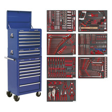 Sealey Superline PRO® Tool Chest Combination 14 Drawer with 446pc Tool Kit - Blue