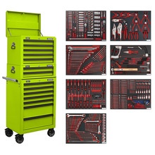 Sealey Superline PRO® Tool Chest Combination 14 Drawer with 446pc Tool Kit - Green