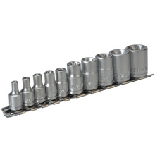M3814 Socket Clip Rail TX-E Set of 10 3/8in & 1/4in Drive