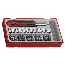 Angled Ratcheting Bit Driver & Socket Set, 64 Piece
