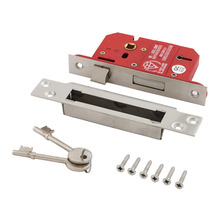 Eclipse 63 mm 5 Lever Mortice Sashlock - BS3621 - Satin Chrome - J73061