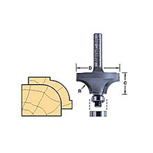 Trend TRE4615012TC 46/150 x 1/2 TCT Bearing Guided Ovolo & Round Over 12.7mm Radius