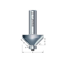 Trend TRE463812TC 46/38 x 1/2 TCT Bearing Guided Chamfer 45 50 x 19mm