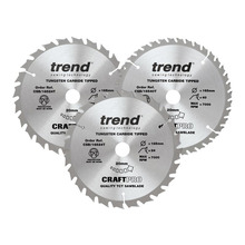 Trend TRECSB1653PC CraftPro Cordless Saw Blade 165 x 20mm x 24T/40T (Pack 3)