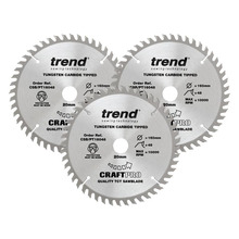 Trend TREPT1603P CraftPro Panel Trim Saw Blade 160 x 20mm x 48T (Pack 3)