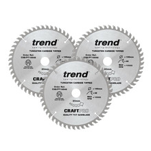 Trend TREPT1653P CraftPro Panel Trim Saw Blade 165 x 20mm x 48T (Pack 3)