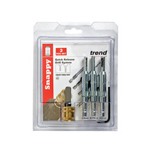 Trend TRESNAPDBGS SNAP/DBG/SET Drill Bit Guide Set with Quick Chuck - 5/64in 7/64in & 9/64in
