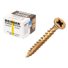 Reisser 8221S220500704 Cutter Yellow Countersunk Pozi Screws 5.0mm X 70mm (Box Of 200)