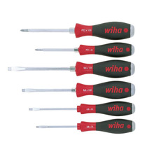 Wiha WHA21251 SoftFinish® SL/PZ Hex Blade Screwdriver Set, 6 Piece