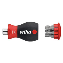 Wiha WHA33738 Magnetic SoftFinish® Stubby Screwdriver with Bit Magazine (SL, PH)