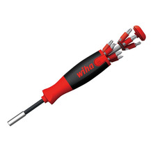 Wiha WHA38605 LiftUp 25 Magnetic Screwdriver with Bit Magazine (SL, PH, PZ, TX)
