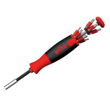 Wiha WHA38606 LiftUp 25 Magnetic Screwdriver with Bit Magazine (SL, PH, PZ, TX, Hex)
