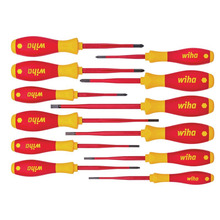 Wiha WHA41003 SoftFinish® electric slimFix Screwdriver Set, 12 Piece