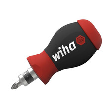 Wiha WHA43613 Magnetic SoftFinish® Stubby Screwdriver with Bit Magazine