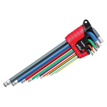 Wiha WHA43850 ErgoStar MagicRing® Colour Hex Ball End L-key Set, 9 Piece