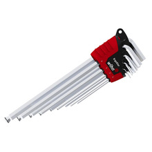 Wiha WHA43851 ErgoStar MagicRing® Hex Ball End L-key Set, 9 Piece
