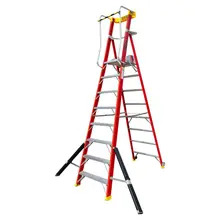 Excel 31135 Electricians Fibreglass Podium Step Ladder 8 Tread 3.18m EN131-7 