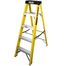Excel 6414 Electricians Fibreglass Step Ladder 4 Tread 1.3m Heavy Duty