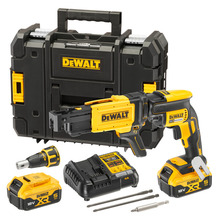 DeWalt DCF620P2K 18V XR Brushless Drywall Screwdriver Kit (2 x 5.0Ah Li-Ion Batteries, Charger & Case)