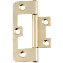 Eclipse 75 mm Steel Flush Hinge 2 Pk - Electro Brass Plate - J61440