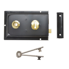 YALP334BK Yale Locks P334 Rim Lock Black Finish 156 x 104mm Visi