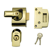 YALPBS2BLX Yale Locks BS2 Nightlatch British Standard Lock 40mm Backset Brasslux Finish Visi
