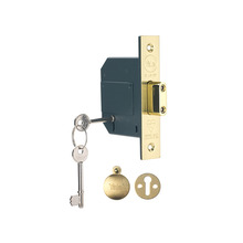 YALPM562PB30 Yale Locks PM562 Hi-Security BS 5 Lever Mortice Deadlock 81mm 3in Polished Brass