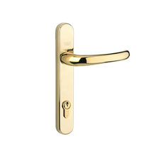 YALPPVCRHPGF Yale Locks Retro Door Handle PVCu Polished PVD Gold Finish