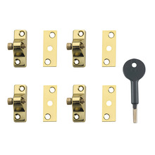 YALV8K1184EB Yale Locks 8K118 Economy Window Lock Electro Brass Finish Pack of 4 Visi