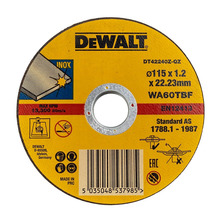 DeWalt DT42335TZ-QZ 115mm x 1mm x 22.2mm Inox Abrasive Discs 10pk