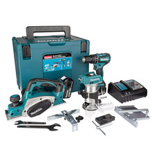 Makita DLX3116TJ 18v LXT Cordless Triple Kit DHP485, DRT50 & DKP180 Inc 2x 5.0Ah Batteries