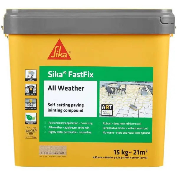 Sika 669017  FastFix All Weather Jointing Compound Dark Buff 15kg