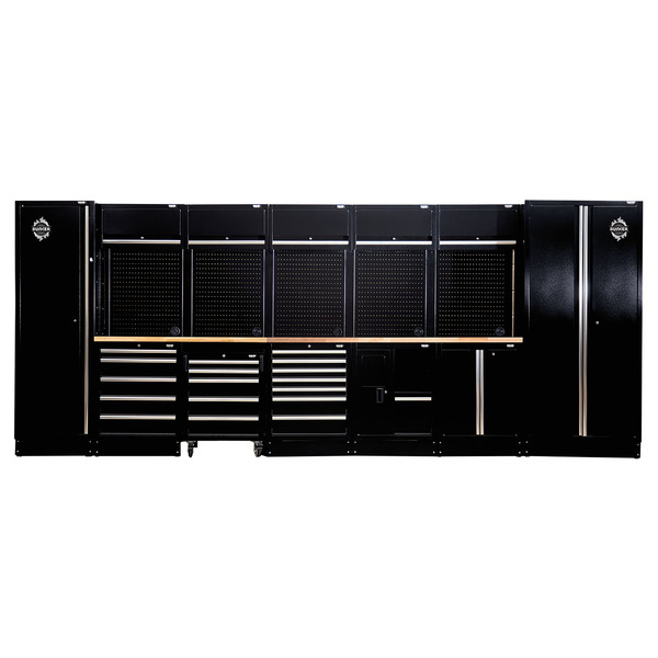 Draper BUNKER® 25 Piece Modular Storage Combo with Hardwood Worktop, 4915mm