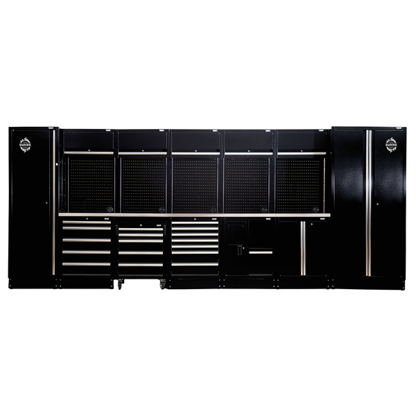 Draper BUNKER® 25 Piece Modular Storage Combo with Sink and Stainless Steel Worktop, 4915mm